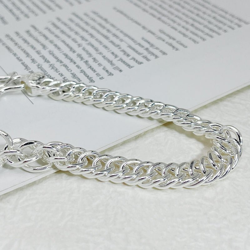 European and American hip - hop sterling silver whip bracelet - jewelry - weilin.com