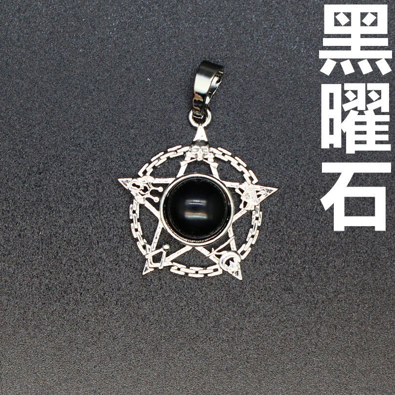 Evil Eye Malachite Pendant - jewelry - weilin.com