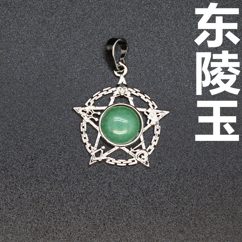 Evil Eye Malachite Pendant - jewelry - weilin.com