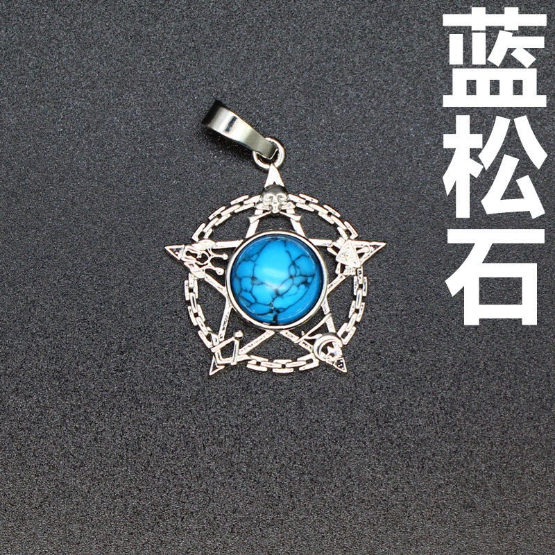 Evil Eye Malachite Pendant - jewelry - weilin.com