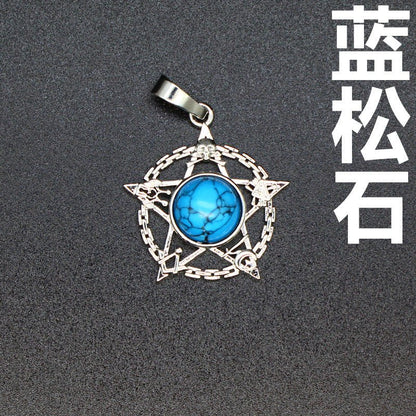 Evil Eye Malachite Pendant - jewelry - weilin.com