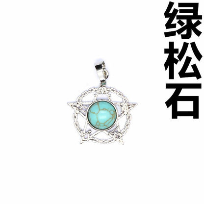 Evil Eye Malachite Pendant - jewelry - weilin.com