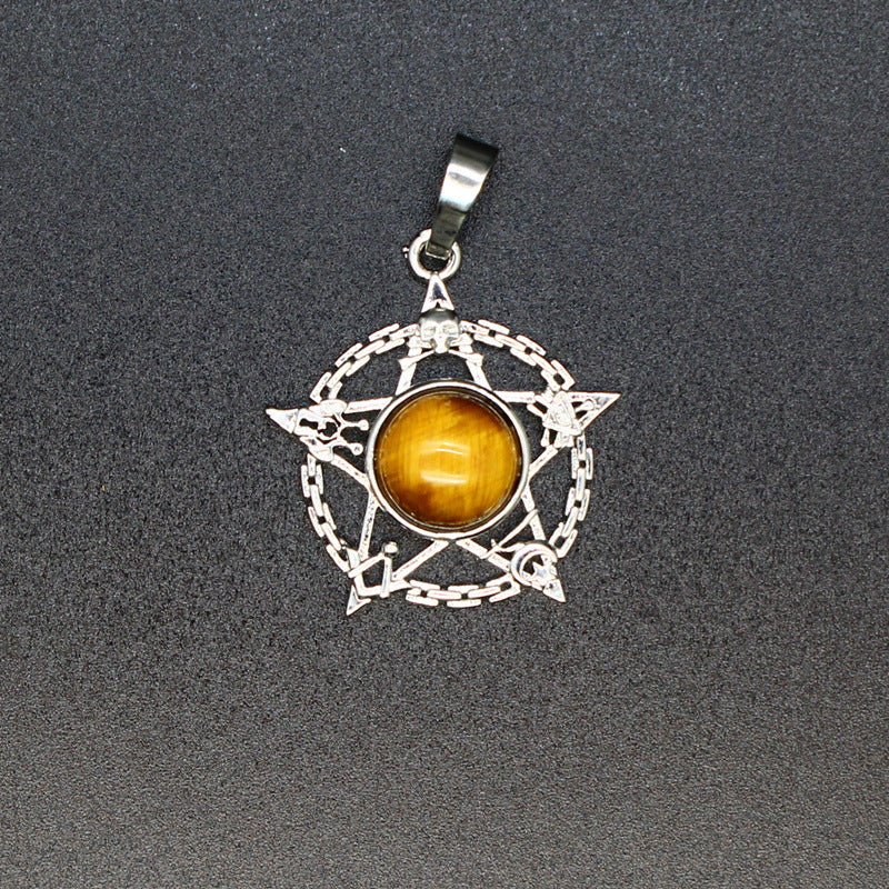 Evil Eye Malachite Pendant - jewelry - weilin.com