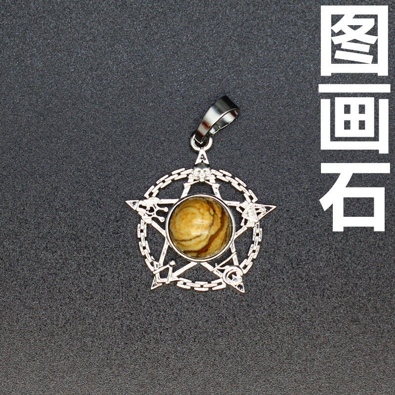 Evil Eye Malachite Pendant - jewelry - weilin.com