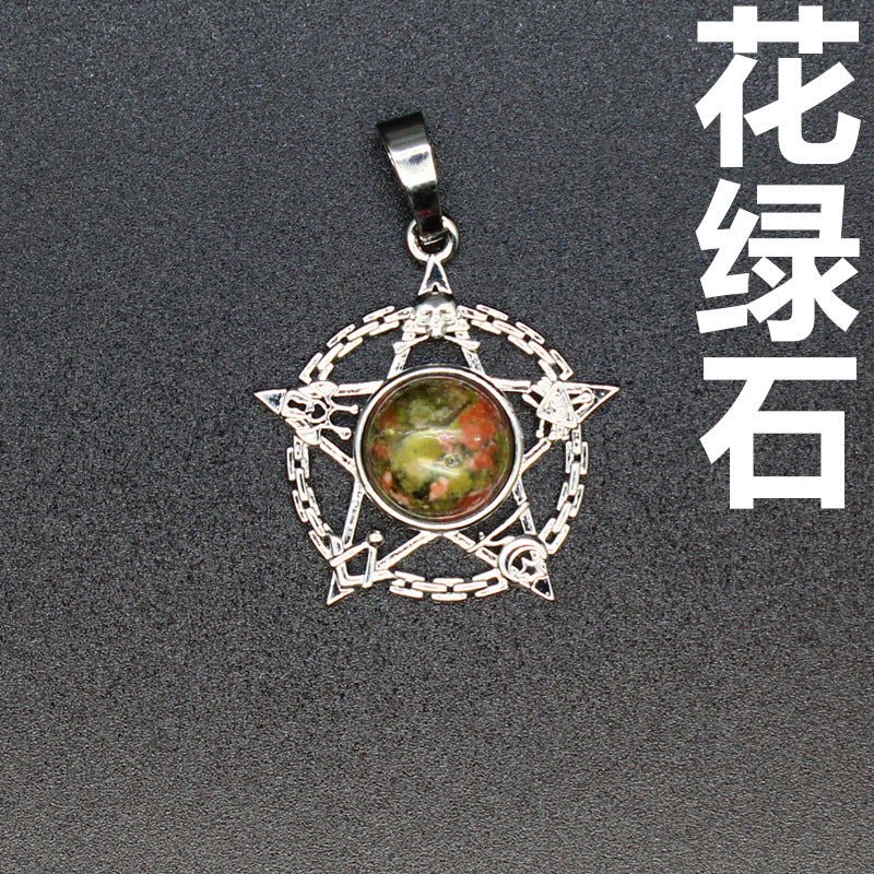 Evil Eye Malachite Pendant - jewelry - weilin.com