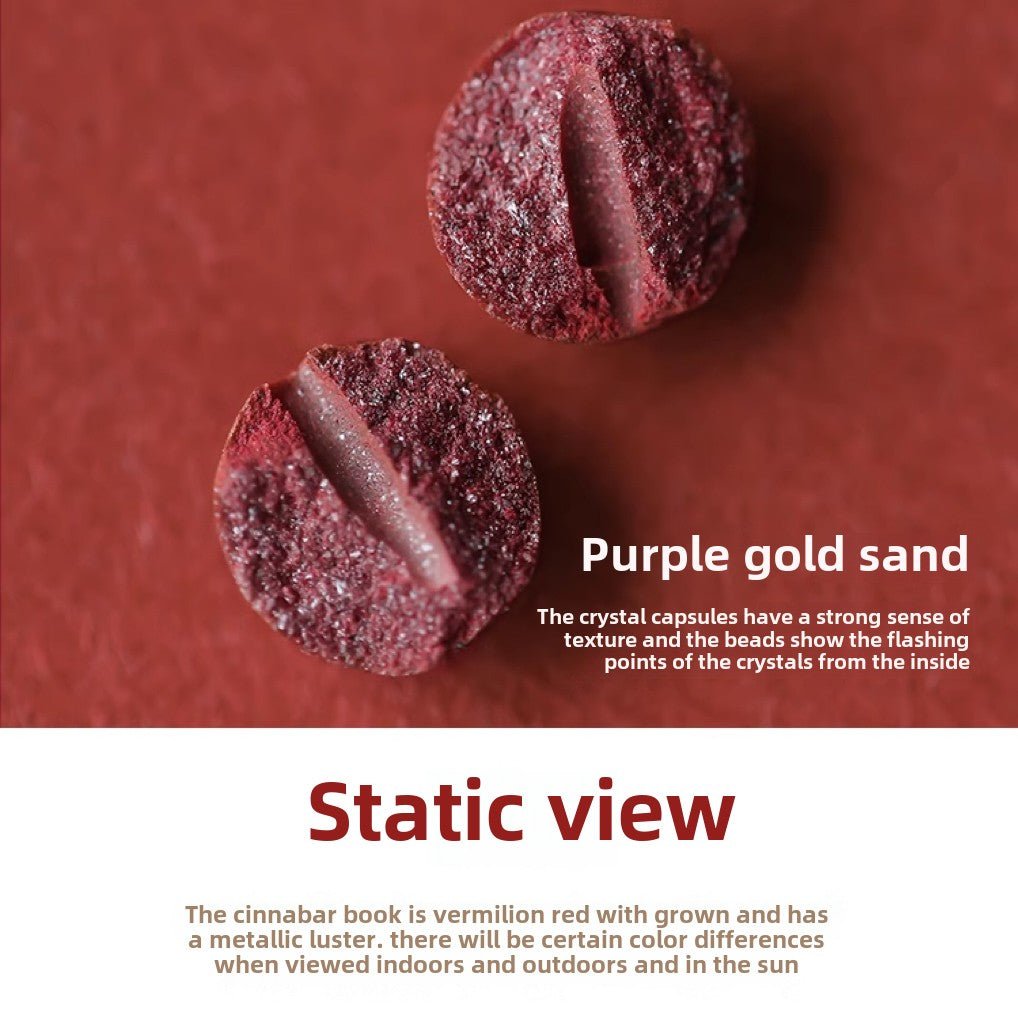 Exquisite Chinese style purple gold sand cinnabar emperor sand bracelet strawberry crystal pink crystal bracelet - jewelry - weilin.com