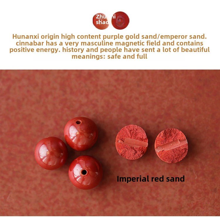 Exquisite Chinese style purple gold sand cinnabar emperor sand bracelet strawberry crystal pink crystal bracelet - jewelry - weilin.com