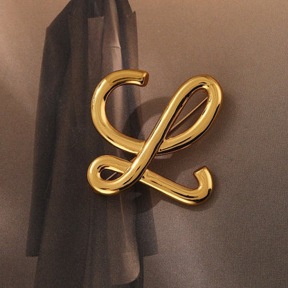 Exquisite temperament letter ladies brooch niche pin accessories - jewelry - weilin.com