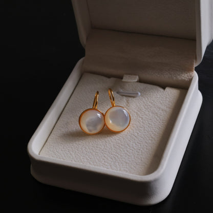 Natural White Mother of Pearl High Heel Earrings