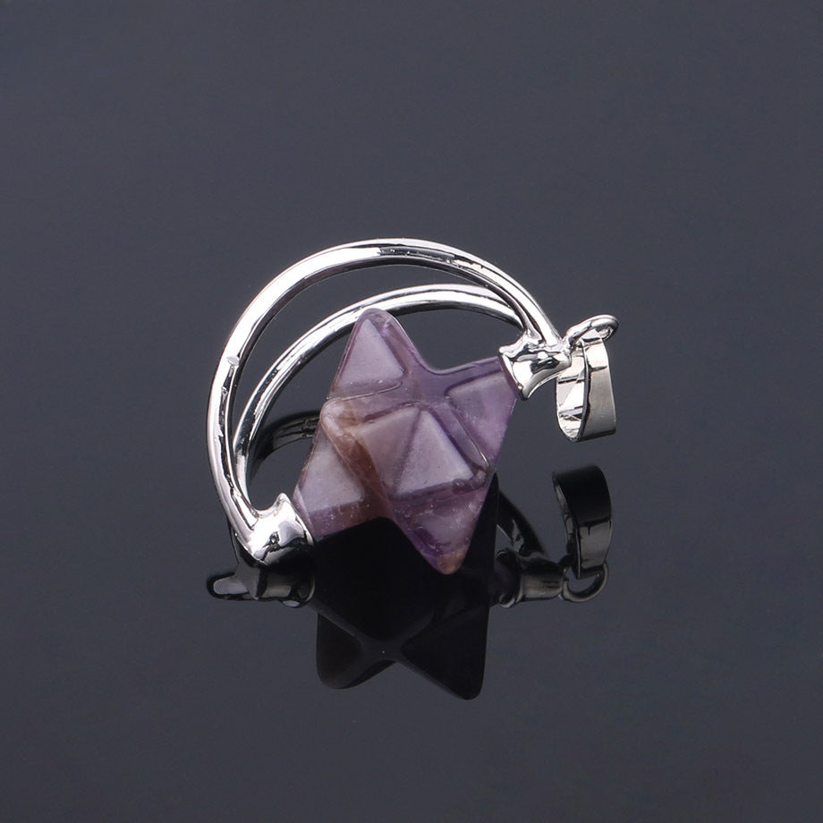 Merkaba six-pointed star pendant necklace