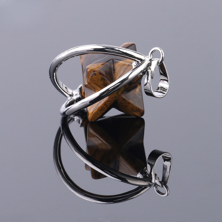 Merkaba six-pointed star pendant necklace