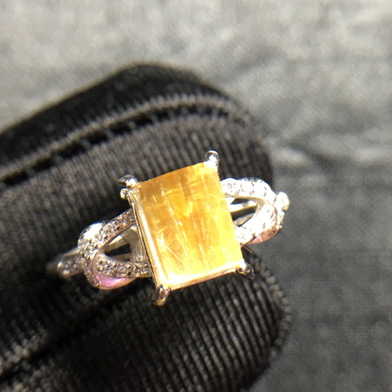 Pure Natural Rutilated Quartz Ring
