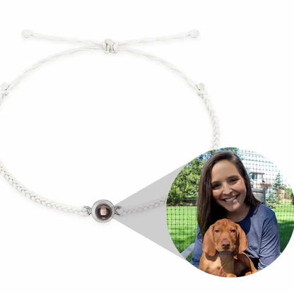 Photo projection woven rope bracelet