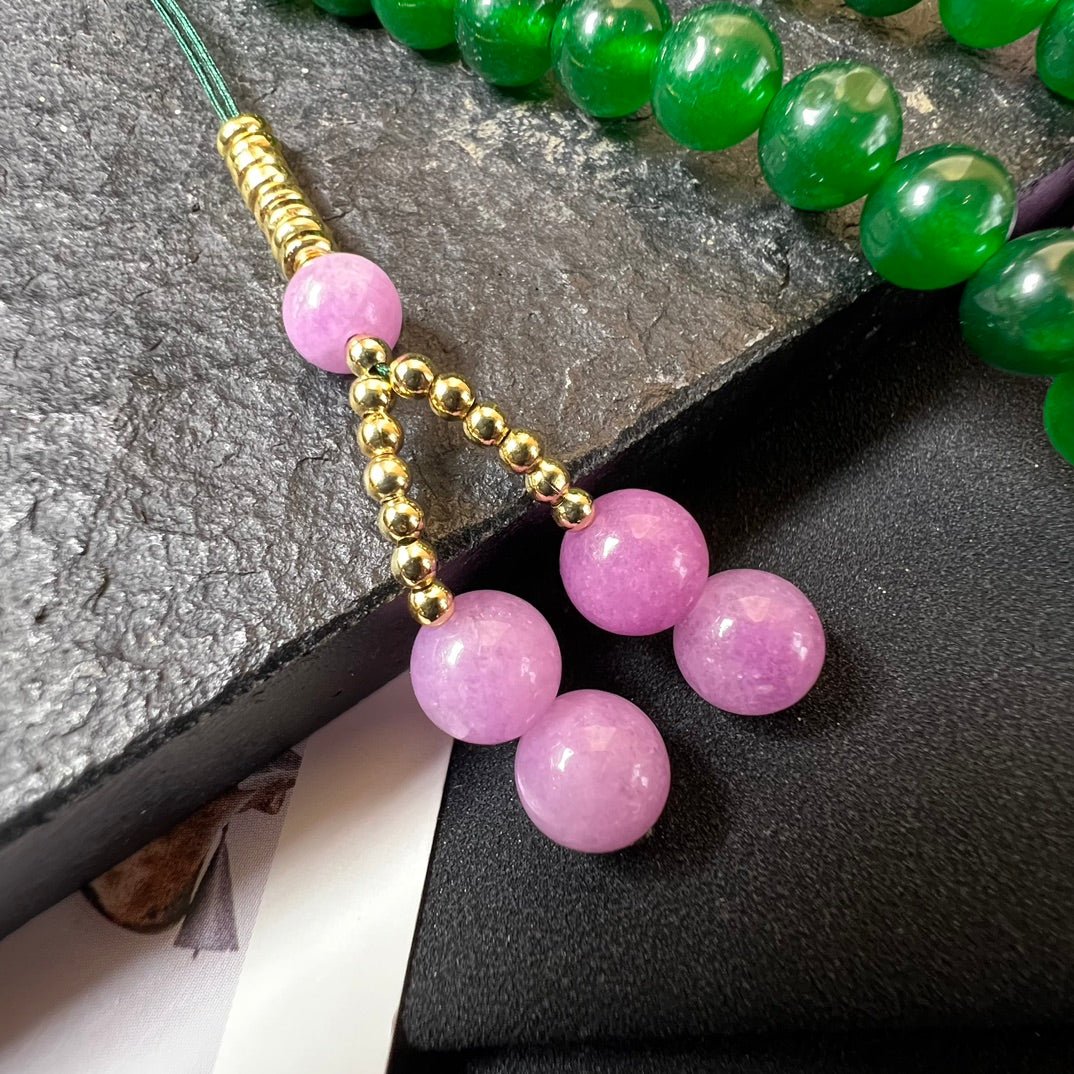 Fashion Aventurine Crossbody Necklace - jewelry - weilin.com