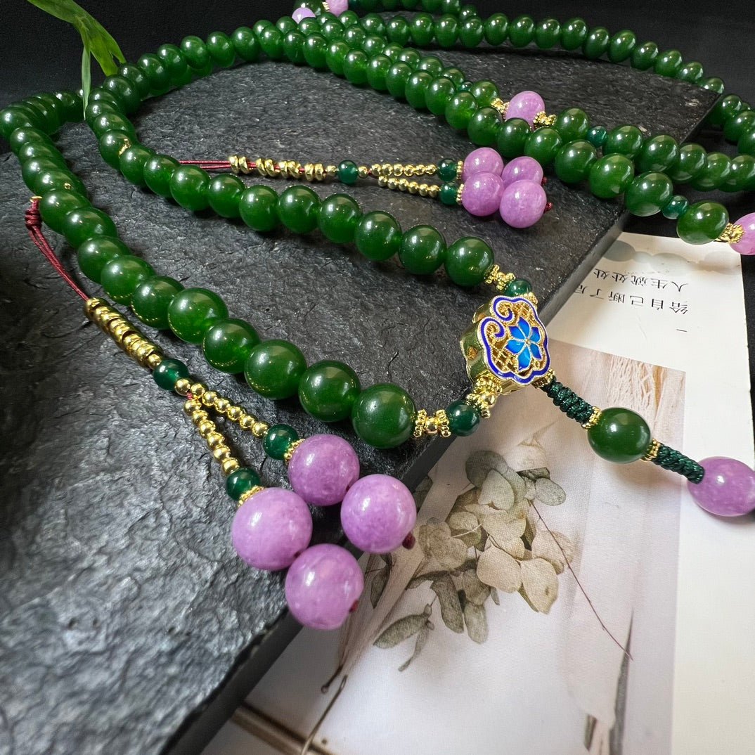 Fashion Aventurine Crossbody Necklace - jewelry - weilin.com