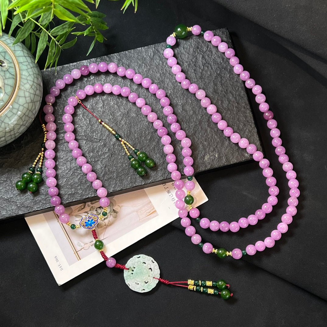Fashion Aventurine Crossbody Necklace - jewelry - weilin.com