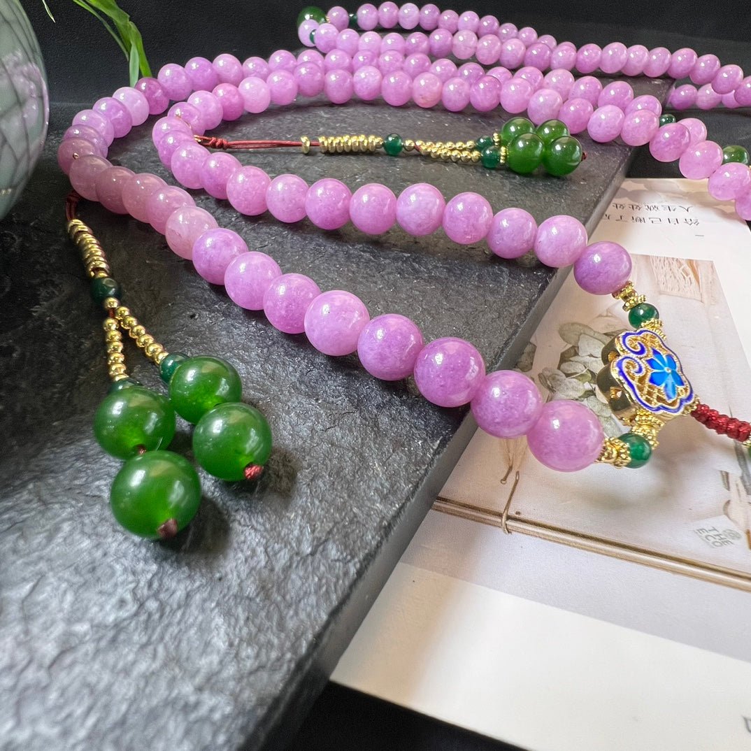 Fashion Aventurine Crossbody Necklace - jewelry - weilin.com
