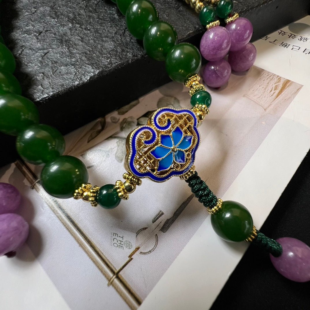 Fashion Aventurine Crossbody Necklace - jewelry - weilin.com