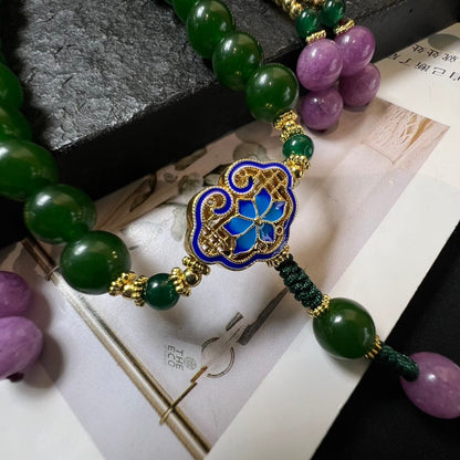 Fashion Aventurine Crossbody Necklace - jewelry - weilin.com