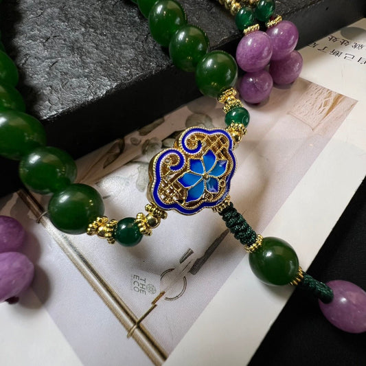 Fashion Aventurine Crossbody Necklace - jewelry - weilin.com