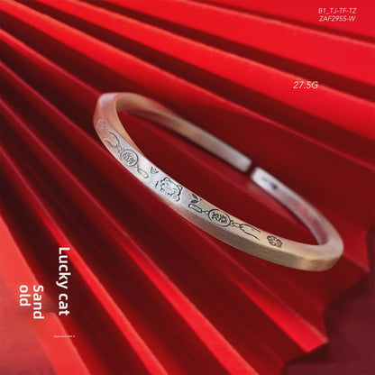 Fashion cat claw wind chime sterling silver bracelet - jewelry - weilin.com