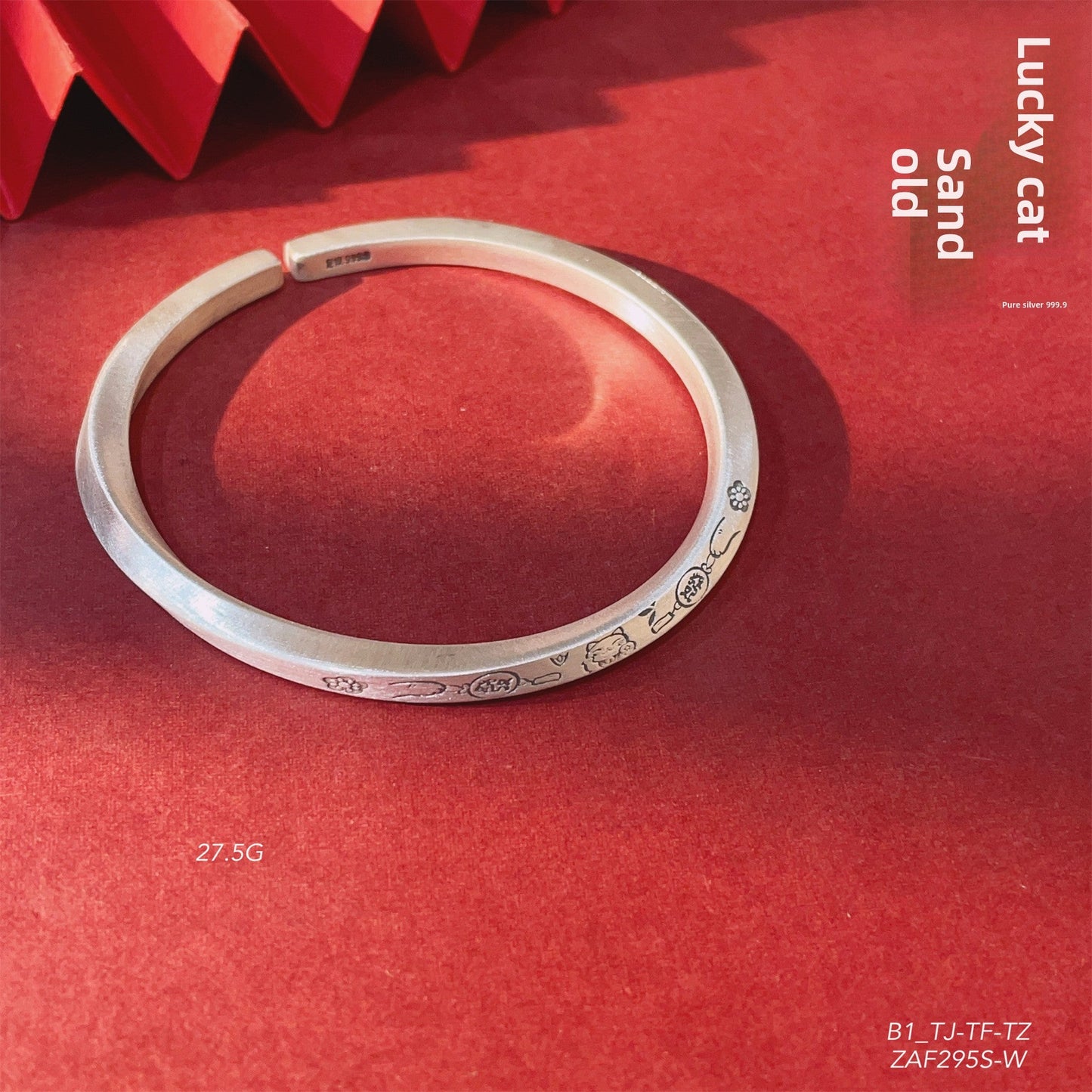 Fashion cat claw wind chime sterling silver bracelet - jewelry - weilin.com