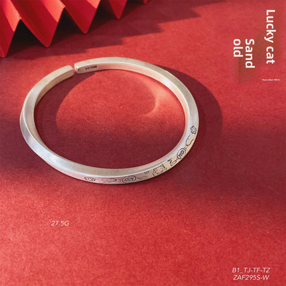 Fashion cat claw wind chime sterling silver bracelet - jewelry - weilin.com