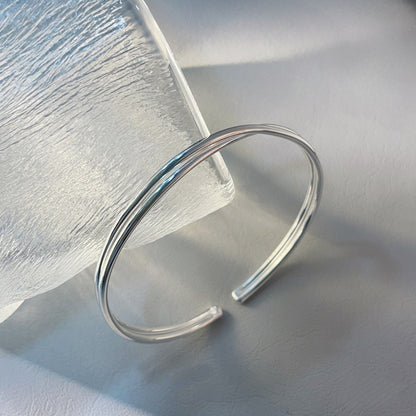 Fashion crossover sterling silver bracelet - jewelry - weilin.com