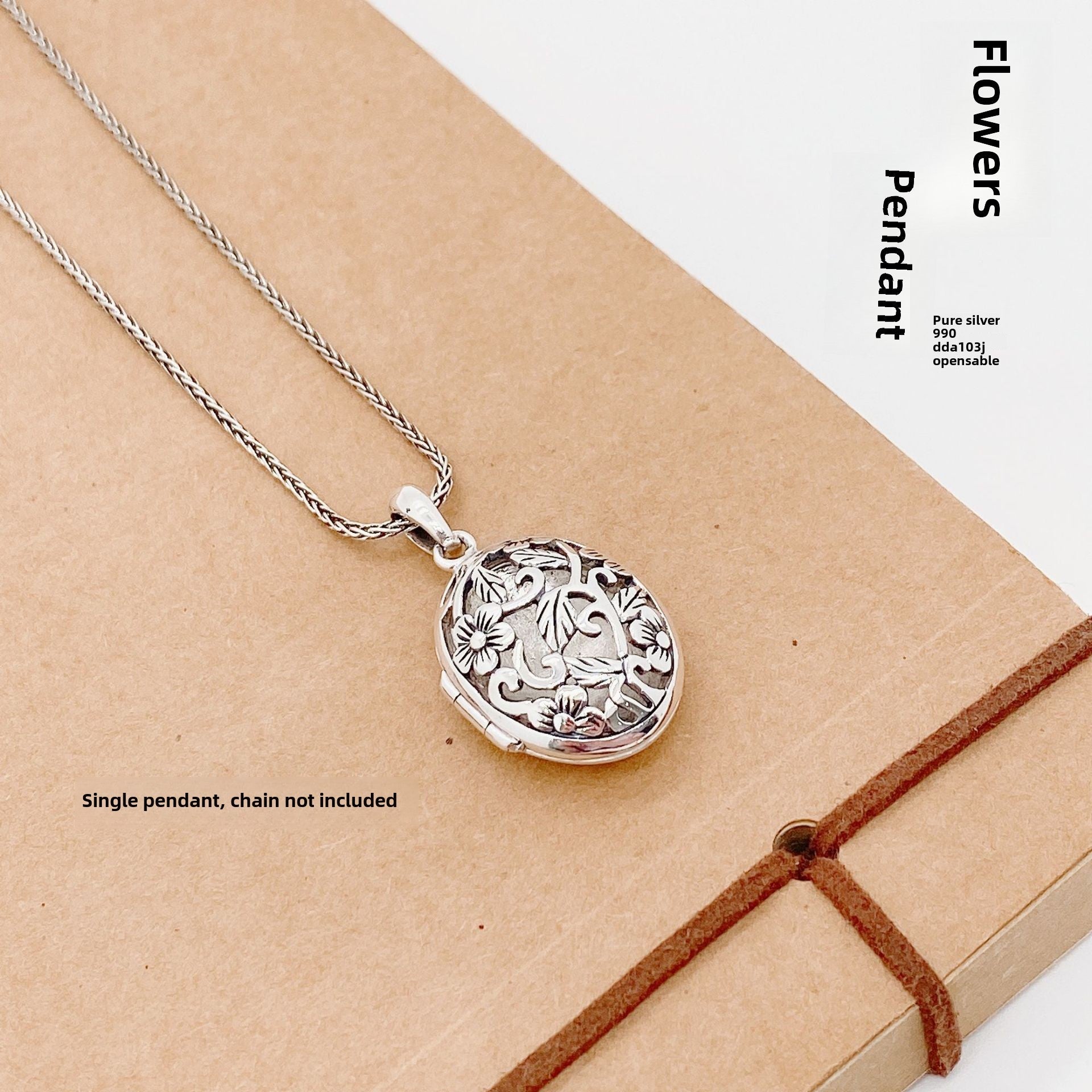 Fashion flip sterling silver pendant pendant - jewelry - weilin.com
