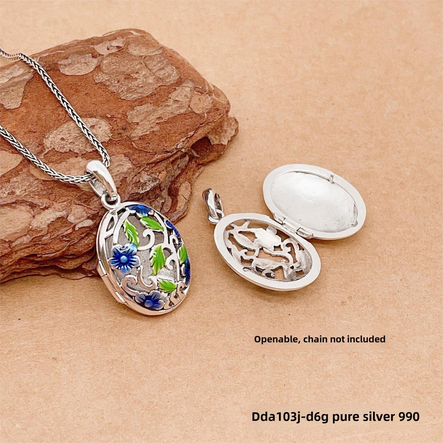 Fashion flip sterling silver pendant pendant - jewelry - weilin.com