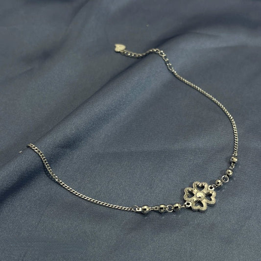 Fashion four - leaf clover sterling silver bracelet - jewelry - weilin.com