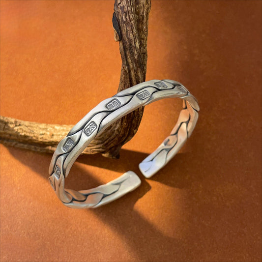 Fashion frosted old woven auspicious words - jewelry - weilin.com