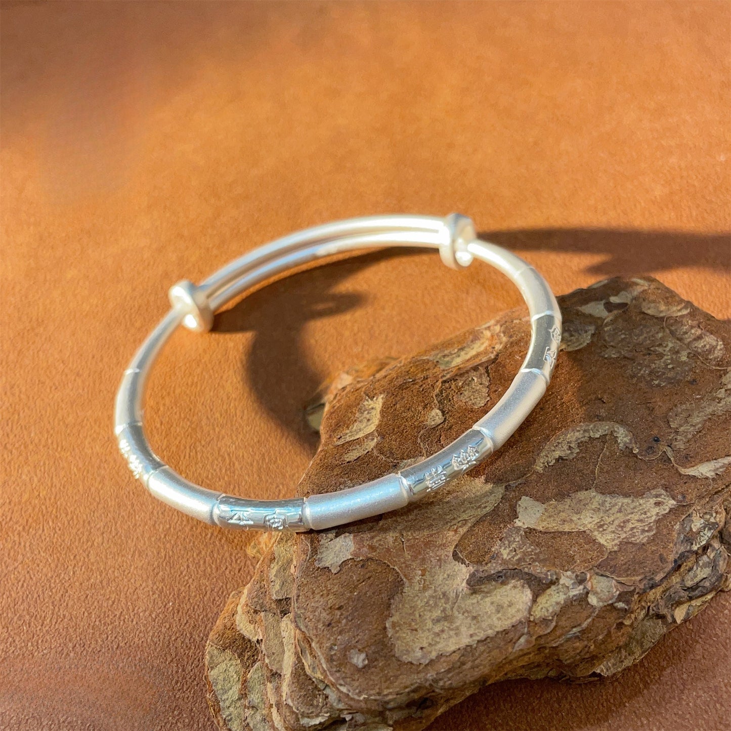 Fashion frosted sterling silver bracelet - jewelry - weilin.com