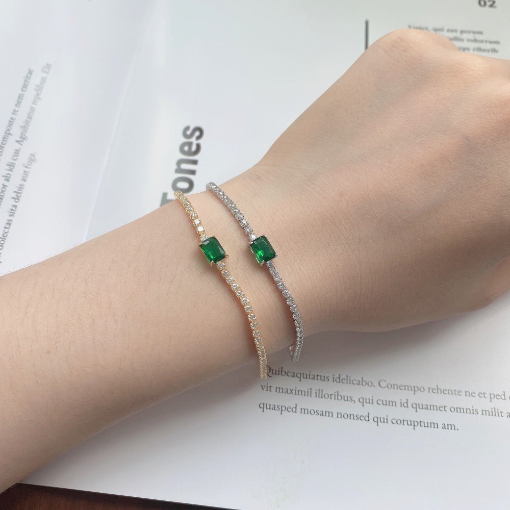 Fashion Luxury Emerald Zirconia Tennis Bracelet - jewelry - weilin.com