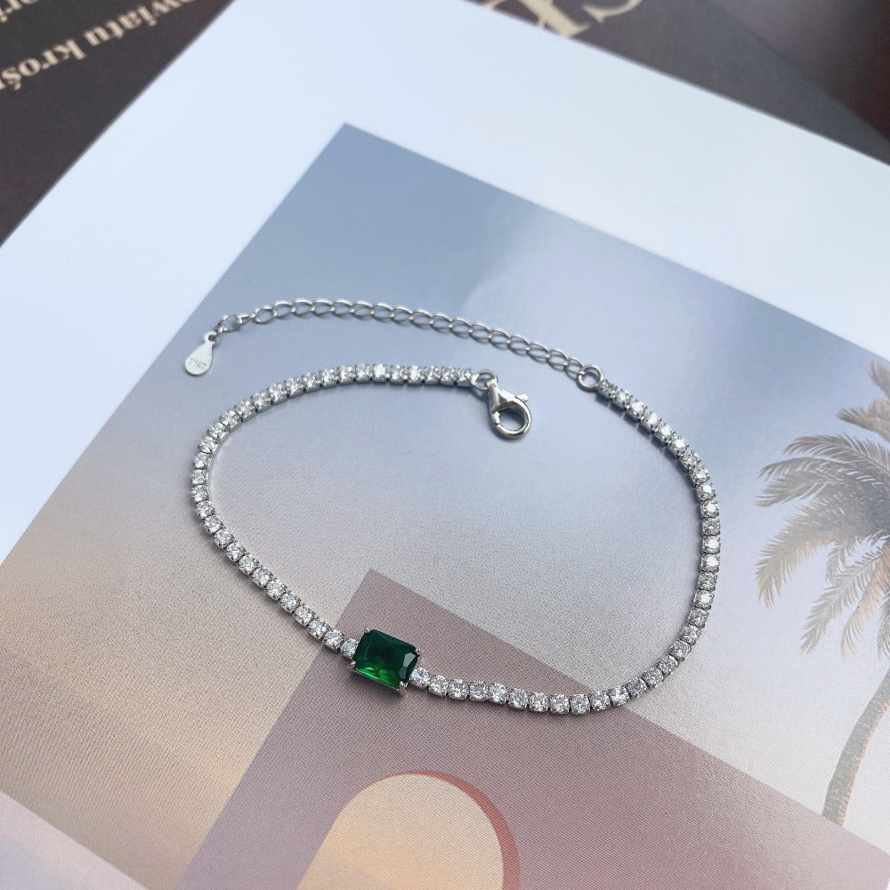 Fashion Luxury Emerald Zirconia Tennis Bracelet - jewelry - weilin.com