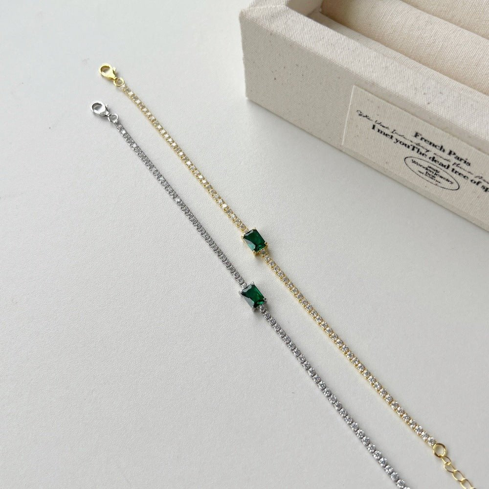 Fashion Luxury Emerald Zirconia Tennis Bracelet - jewelry - weilin.com