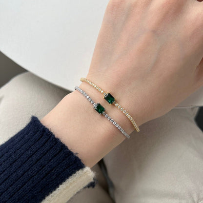 Fashion Luxury Emerald Zirconia Tennis Bracelet - jewelry - weilin.com