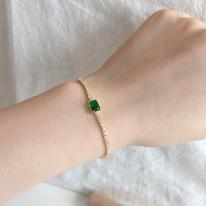Fashion Luxury Emerald Zirconia Tennis Bracelet - jewelry - weilin.com