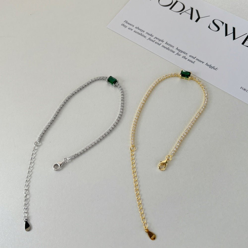 Fashion Luxury Emerald Zirconia Tennis Bracelet - jewelry - weilin.com