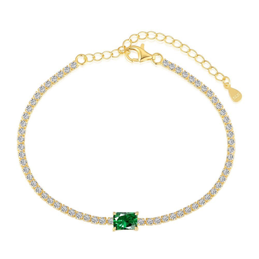 Fashion Luxury Emerald Zirconia Tennis Bracelet - jewelry - weilin.com