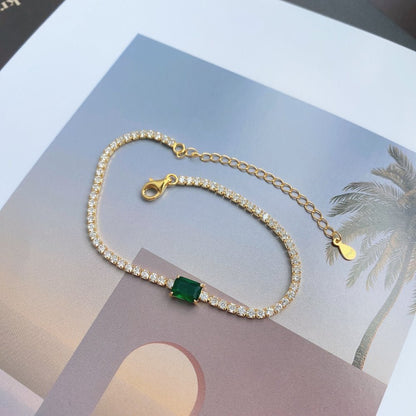 Fashion Luxury Emerald Zirconia Tennis Bracelet - jewelry - weilin.com