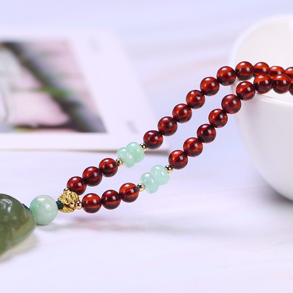 Fashion natural Hetian jade Buddha necklace - jewelry - weilin.com