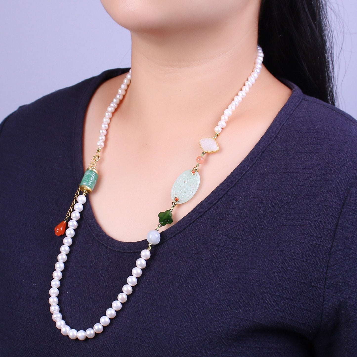Fashion natural pearl necklace - jewelry - weilin.com