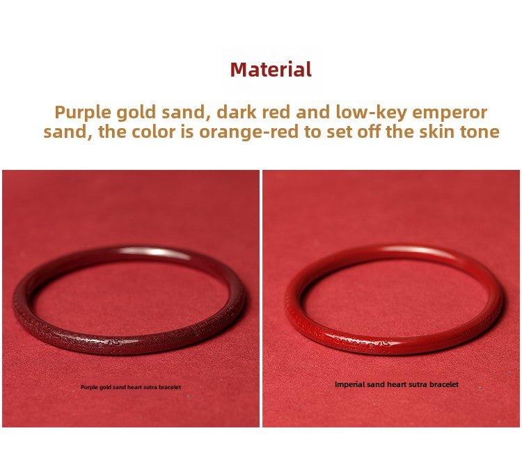 Fashion new Chinese style purple gold sand emperor sand heart sutra bracelet ethnic style jingle bracelet - jewelry - weilin.com