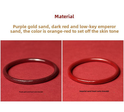 Fashion new Chinese style purple gold sand emperor sand heart sutra bracelet ethnic style jingle bracelet - jewelry - weilin.com
