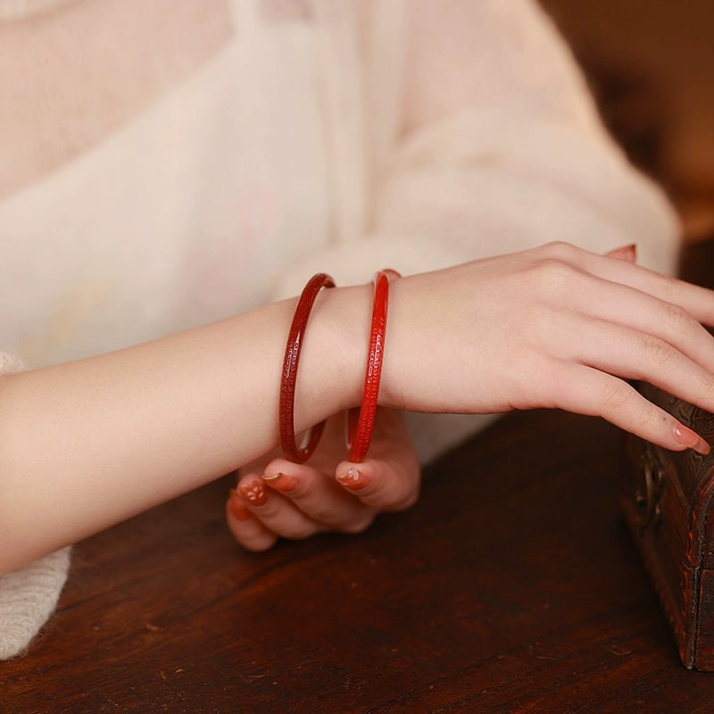 Fashion new Chinese style purple gold sand emperor sand heart sutra bracelet ethnic style jingle bracelet - jewelry - weilin.com