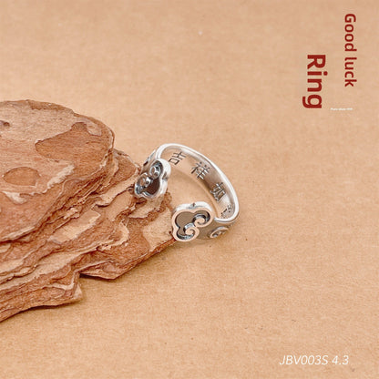 Fashion open sterling silver ring - jewelry - weilin.com