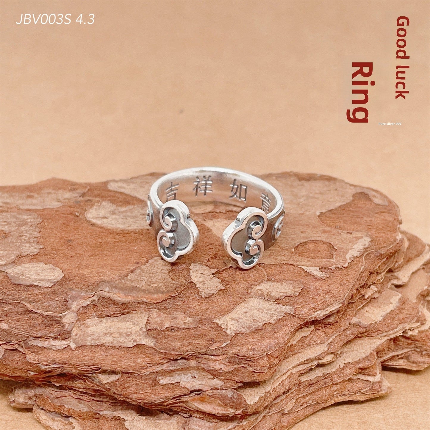 Fashion open sterling silver ring - jewelry - weilin.com