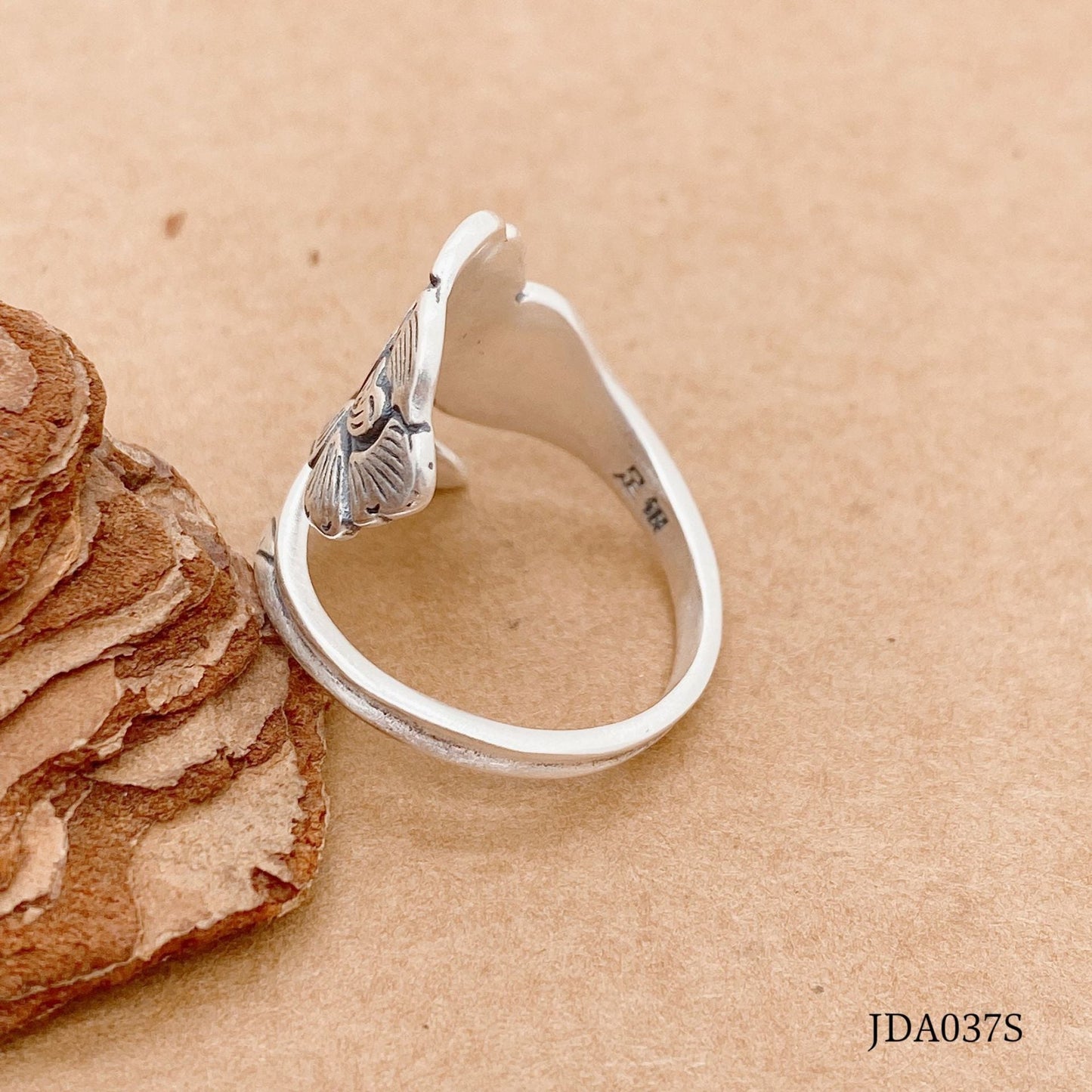 Fashion Peony Sterling Silver Ring - jewelry - weilin.com