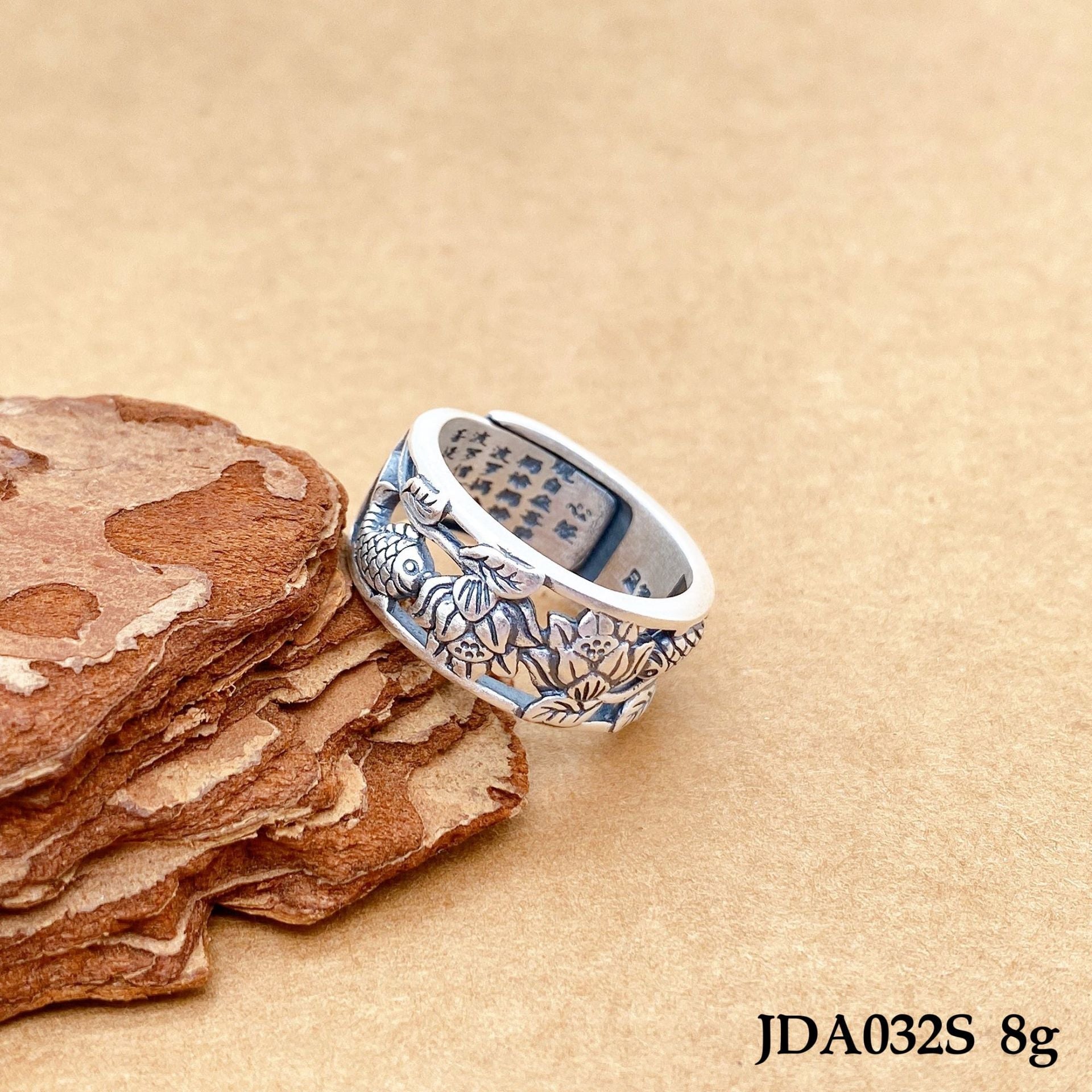 Fashion Peony Sterling Silver Ring - jewelry - weilin.com